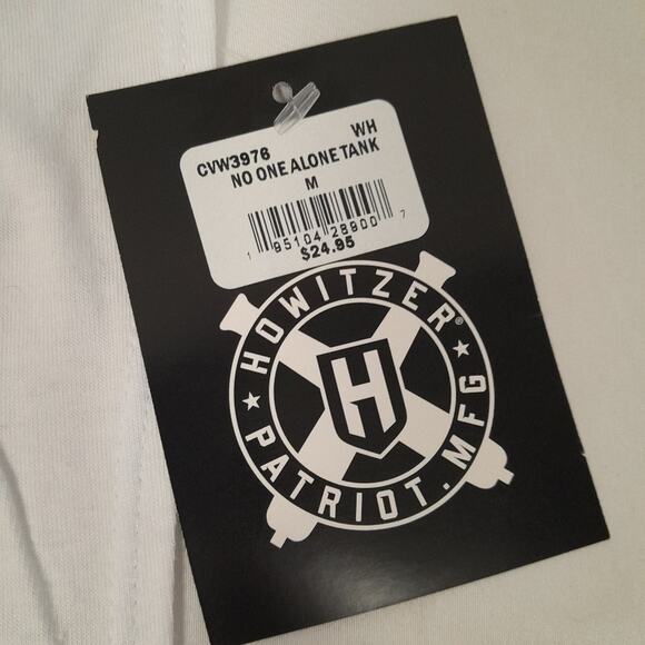 Howitzer White First Responder USA Flag Tank‎ Women M NWT 2A WethePeople Freedom - Picture 5 of 7